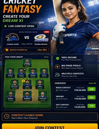 Pk44 (pk 44 casino) fantasy cricket & matchday visual 3